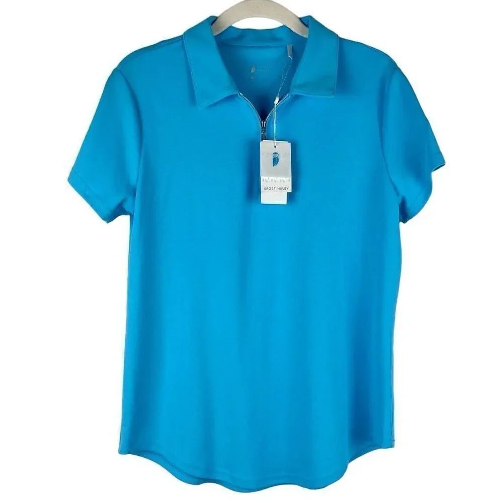 NWT Sport Haley Zip Up Polo Small